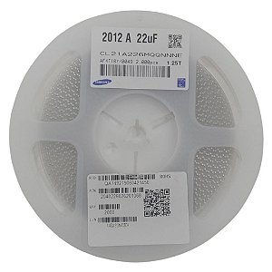 Capacitor Cerâmico 22uF 6.3V 0805 - Rolo 2.000 Samsung CL21A226MQQNNNE