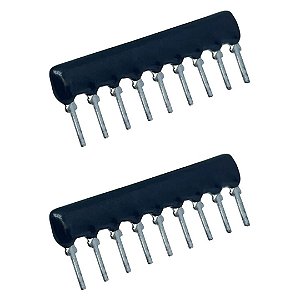 Rede de Resistores 1K 9 Vias A102J 1/8W 5% – Para Placas de Circuito