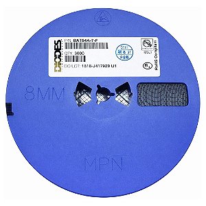 BAT54A-7-F SOT-23-3 Diodo Retificador 30V 200mW, Rolo com 3.000 Peças