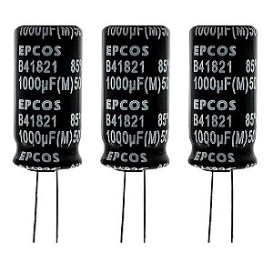 EPCOS B41821A6107M Capacitor Eletrolítico 1000uF 50V 85°C Radial