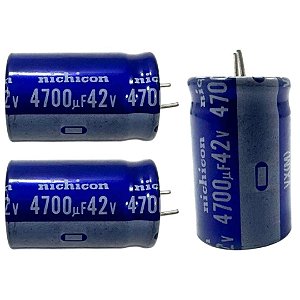Capacitor Eletrolítico Radial Nichicon 4700uF 42V 85°C 23x35