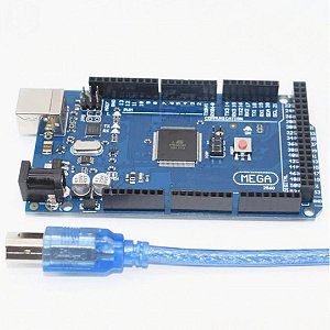 Placa Microcontrolador Arduino Mega 2560 R3 com Chip 16U2 e USB