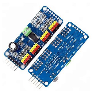 Módulo PCA9685 PWM 16CH Interface I2C Controle de Servos