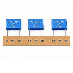 Capacitor Poliéster 3m3 250V 22.5mm Tolerância 5%