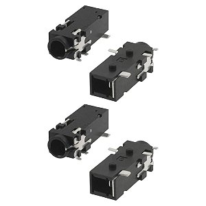 Jack Fêmea 3.5mm 4 Vias SMD Conector de Áudio SJ-43514-SMT
