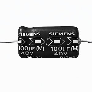 Capacitor Alumínio Eletrolítico 100µF 40V Axial Preto
