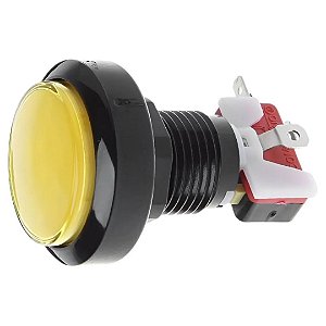 Botão Arcade Iluminado Amarelo 45mm 12VDC com Chave Micro Switch