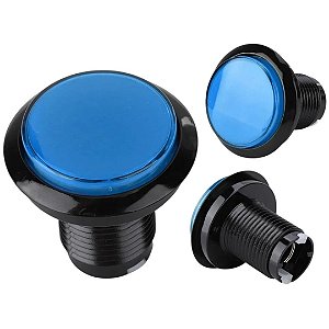 Botão Arcade Iluminado Azul 45mm 12Vdc com Chave Microswitch