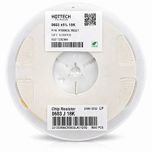 Resistor 18K Ohm 0603 1/10W 5% Hottech – 5000PCS
