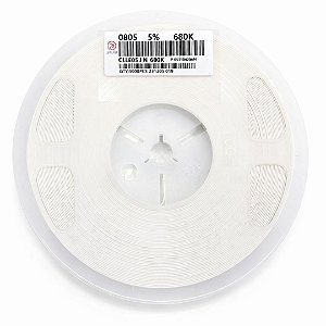 CLLE05J N 680K - Resistor Chip SMD 680K 0805 5% - Rolo 5.000 Unidades