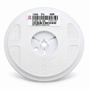 Resistor 68R SMD 1206 5% CLLE06J N 68R – Carretel com 5000 Componentes