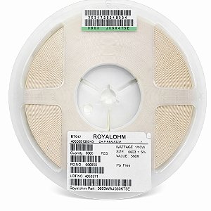Resistor SMD 0603 560KΩ 1/10W 5% Thick Film (0603WAJ0564T5E) Rolo 5000