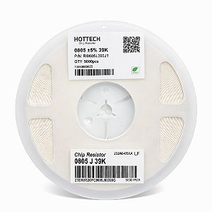 Resistor SMD 0805 39KΩ 1/8W 5% Thick Film (RI0805L393JT) Rolo 5000
