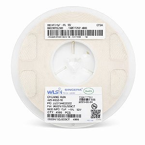 Capacitor Multicamadas MLCC 15pF 50V C0G/NP0 SMD 0603 ±5% – Rolo 4000