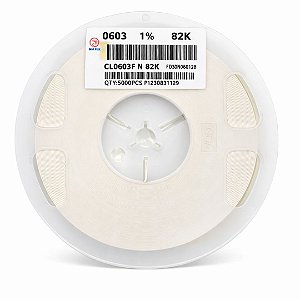 Resistor SMD 0603 82KΩ 1/10W 1% Thick Film (CL0603FN82K) Rolo 5000