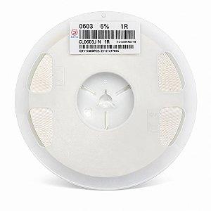 Resistor SMD 0603 1Ω 1/10W 5% Thick Film (CL0603JN1R) Rolo 5000