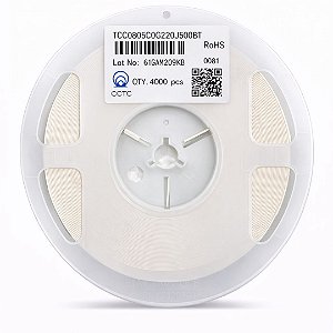 Capacitor Multicamadas MLCC 22pF 50V C0G/NP0 SMD 0805 – Rolo 4000