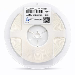 Capacitor Multicamadas MLCC 100pF 50V C0G/NP0 SMD 0805 ±5% – Rolo 4000