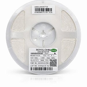 Resistor SMD 0805 22Ω 1/8W 5% Thick Film (0805W8J0220T5E) Rolo 5000