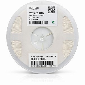 Resistor SMD 0603 560KΩ 1/10W 5% Thick Film (RI0603L564JT) Rolo 5000