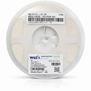 Capacitor Multicamadas MLCC 15nF 50V X7R SMD 0603 ±10% – Rolo 4000