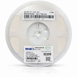 Capacitor Multicamadas MLCC 1pF 50V C0G/NP0 SMD 0603 (±0,25pF) – Rolo 4000