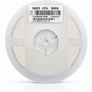 Resistor SMD 0603 560KΩ 1/10W 5% Thick Film (CL0603JN560K) Rolo 5000