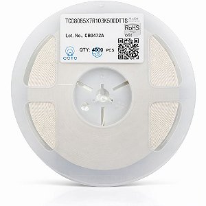 Capacitor Multicamadas MLCC 10nF 50V X7R SMD 0805 ±10% – Rolo 4000