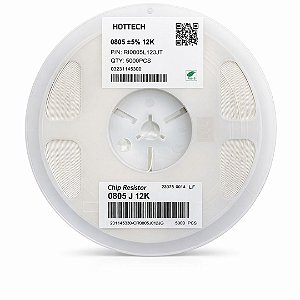Resistor SMD 0805 12KΩ 1/8W 5% Thick Film (RI0805L123JT) Rolo 5000