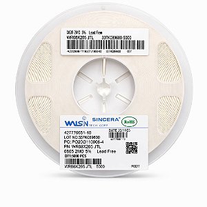 Resistor SMD 0805 2MΩ 1/8W 5% Thick Film (WR0805X205JTL) Rolo 5000