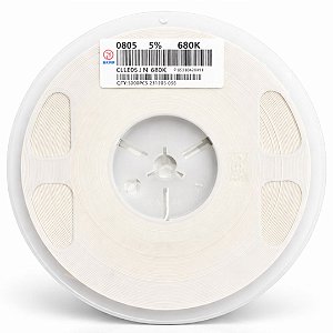 680K Resistor Chip SMD 0805 0.1W 5% (CLLE05 J N 680K) - Rolo 5K Peças