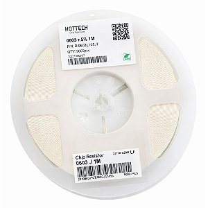 RI0603L105JT Resistor SMD 1M Ohm 0603 0.1W 5% - Carretel 5.000 peças