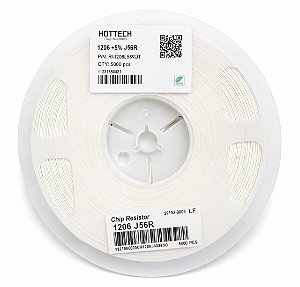 Resistor Chip 1206 56R 1/4W 5% SMD RI1206L560JT – Rolo 5.000 Unidades