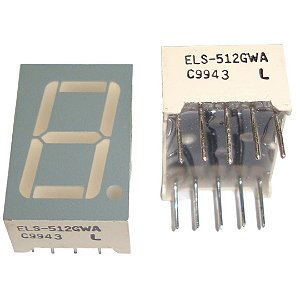 Display Led Ânodo Verde 1 Dígito 7 Segmentos ELS-512GWA