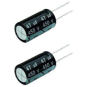 Capacitor 47uF 450V 105°C Eletrolítico Radial 16x25mm Ketuo