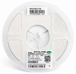 Rolo 5000x Resistor SMD 620 Ohms 0603 1/10W 5% Royalohm R0603J-620RHS