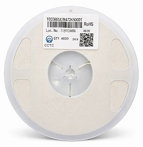 4000x Capacitores SMD 4.7nF 50V X7R 0805 10% (TCC0805X7R472K500DT)