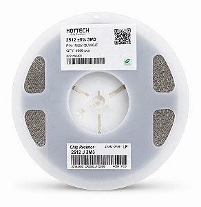 Resistor SMD 3M3 (3.3MΩ) 2512 5% RI2512L335JT – Carretel 4000 Unidades