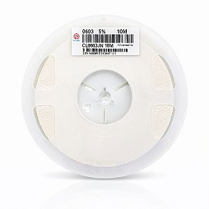 Resistor 10MΩ SMD 0603 1/10W 5% Yageo CL0603JN10M – 5.000 Unidades