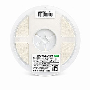 Resistor 10MΩ SMD 0603 1/10W 5% Royalohm 0603WAJ0106T5E – 5.000 Unidades