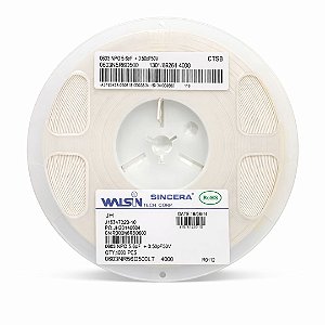 Capacitor Cerâmico Multicamadas 5.6pF 50V 0603 C0G NP0 Rolo 4000