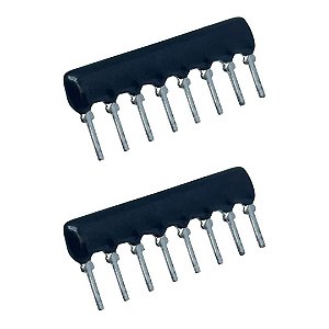 Rede Resistiva 220 Ohms SIP-8 PTH (7+1) Resistor Array