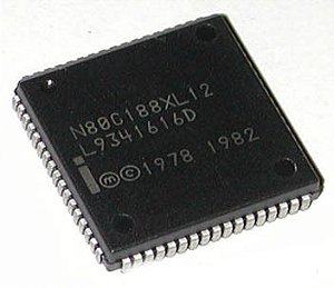 Microprocessador N80C188XL12 80188 Compatible PLCC SMD