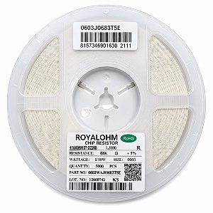 0603WAJ0683T5E Resistor SMD 68KΩ 0603 100mW ±5% ROHM - Rolo 5.000pcs