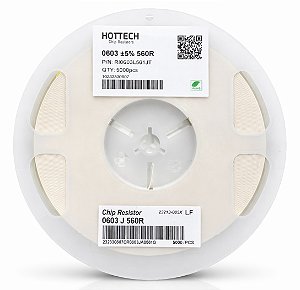 Resistor 560 Ohms SMD 0603 5% RI0603L561JT – Carretel 5.000 Peças SMT