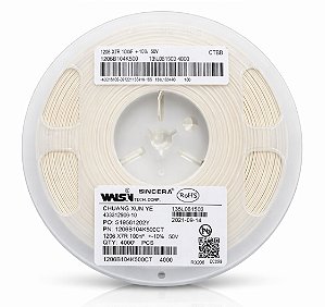 Rolo 4000x Capacitor SMD 100nF 50V X7R 1206 ±10% PN 1206B104K500CT