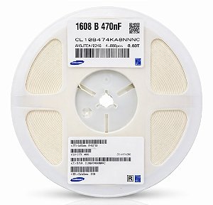 Rolo 4000x Capacitor SMD 470nF 25V 1608 Samsung CL10B474KA8NNNC 10%