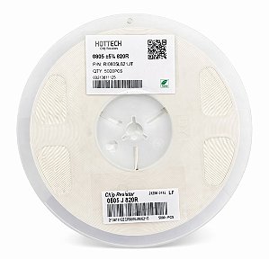 Resistor SMD 820 Ohm 0805 5% RI0805L821JT – Bobina com 5.000 Unidades