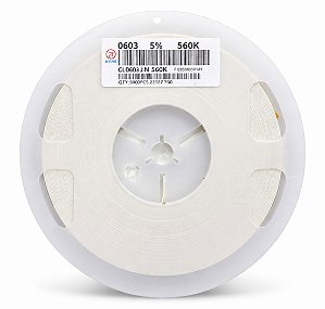 CL0603JN560K Resistor SMD 560KΩ 0603 Tolerância 5% – Rolo 5000 Peças