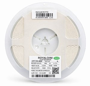 Resistor 39K SMD 0603 1/10W 5% Royalohm (0603WAJ0393T5E) - Rolo 5.000